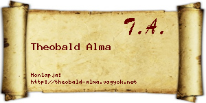 Theobald Alma névjegykártya